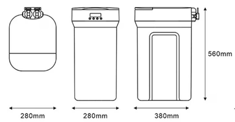 Kích thước máy lọc nước trung tâm S2-2T Viessmann Vitopure S2