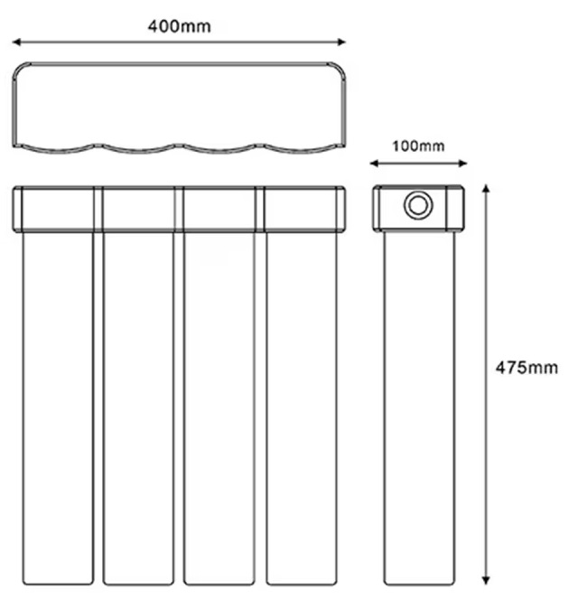 Kích thước máy lọc nước Vitopure S5T Viessmann