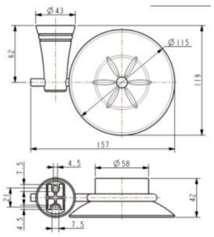 ​Bản vẽ kích thước khay đựng xà phòng WF6582