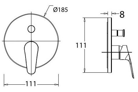 Bản vẽ nút điều chỉnh đầu sen WF0321 American