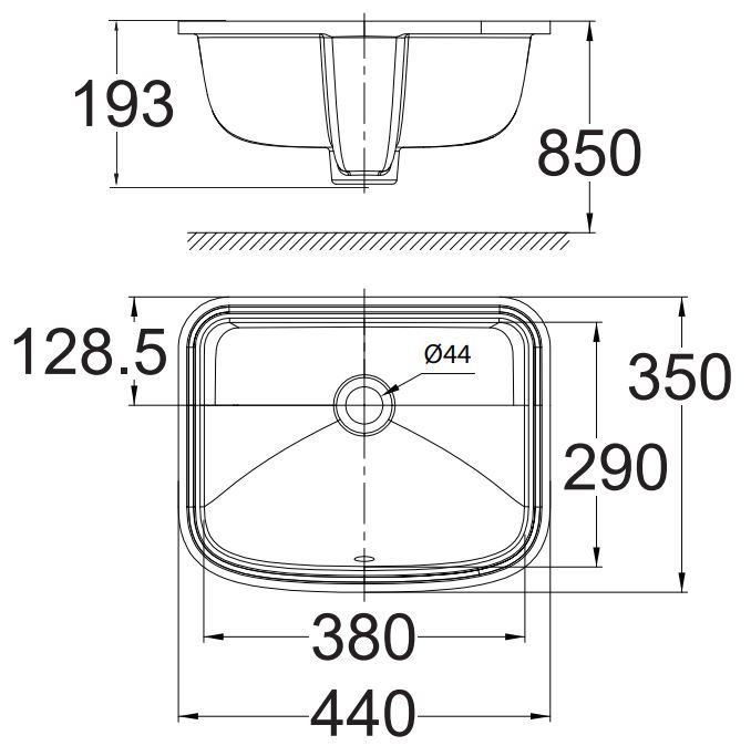 Bản vẽ kích thước lavabo rửa mặt WP0468 American