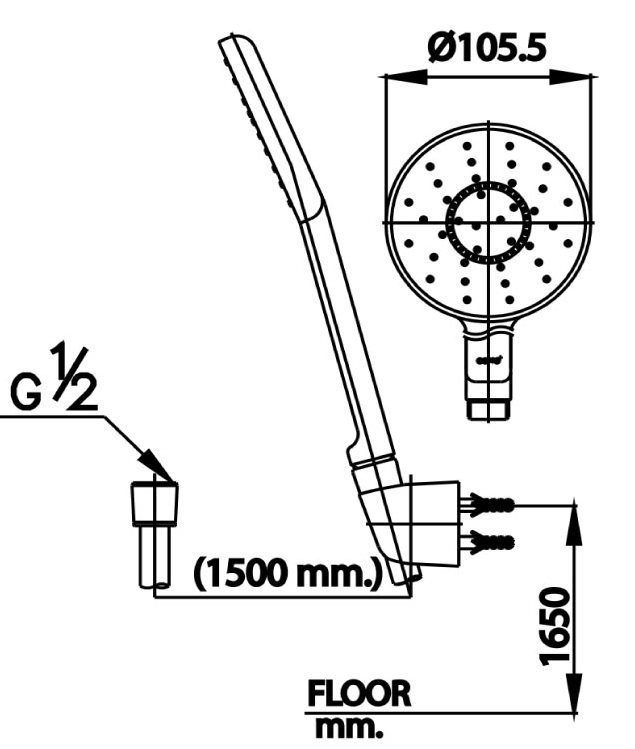 Bản vẽ kích thước bát sen cầm tay cotto z 10 hm