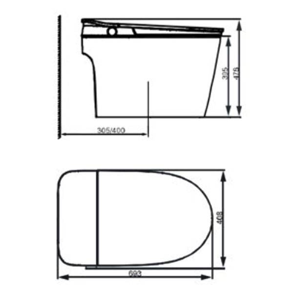 Bản vẽ kích thước bồn cầu JOMOO ZD7440-SA-IDO305