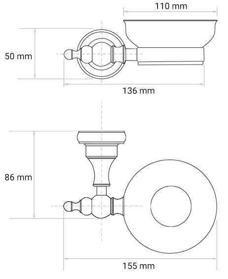 Bản vẽ kỹ thuật giá đựng xà phòng Kanly GCK04B