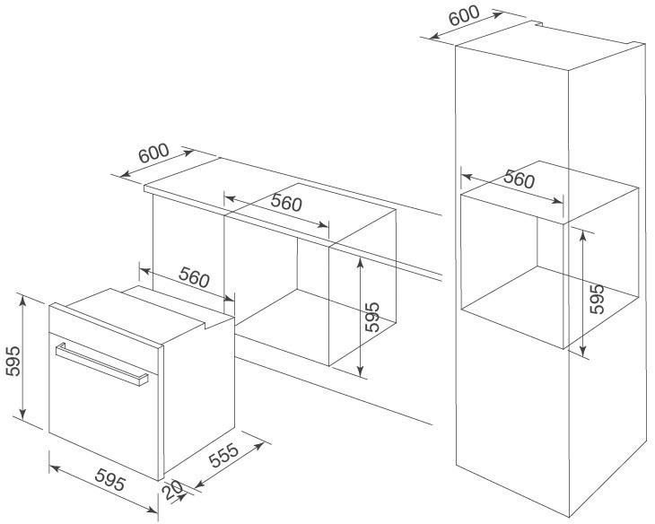 Bản vẽ kỹ thuật lò nướng điện Malloca MSO B75TFT