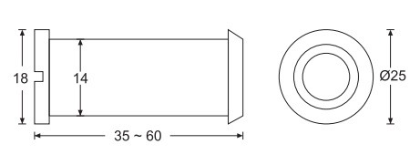 Bản vẽ mắt thần Yale V0401AUS3