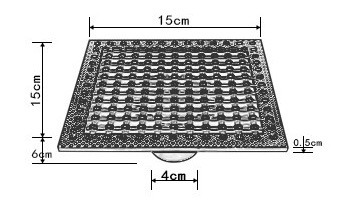 Bản vẽ kỹ thuật phễu thoát sàn Kanly GCP15E