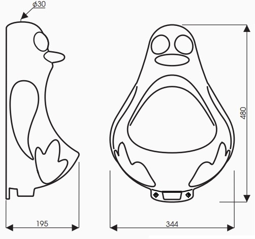 Bản vẽ kỹ thuật bồn tiểu Thiên Thanh UT 65 Ducky