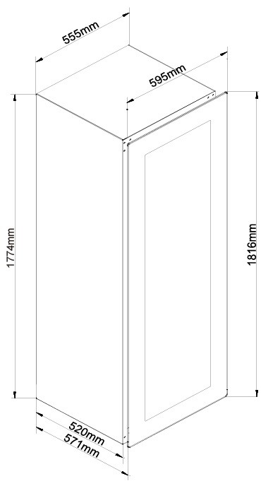 Bản vẽ kỹ thuật tủ bảo quản rượu Malloca MWC 95BI