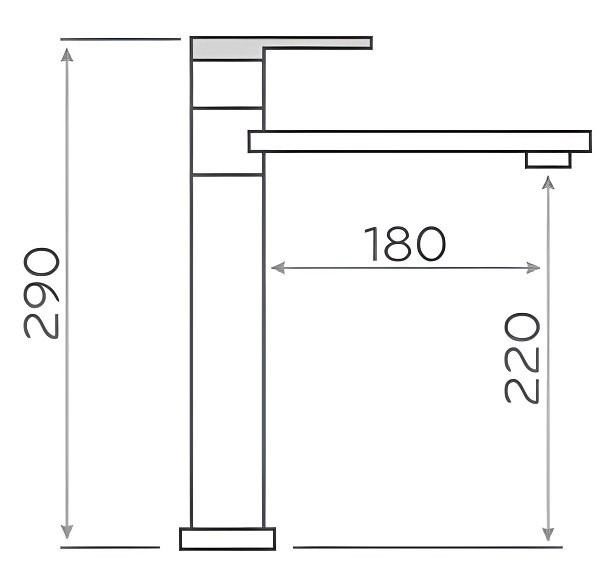 Bản vẽ kỹ thuật vòi lavabo Kanly KLA 12