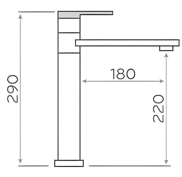 Bản vẽ kỹ thuật vòi nước lavabo Kanly KLA 14
