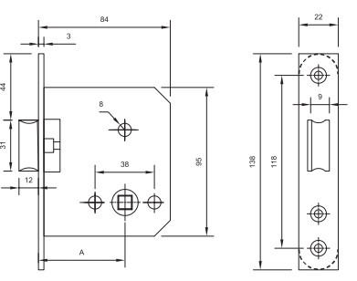 Bảng Vẽ Thân Khóa Cò Gió YML130US32D