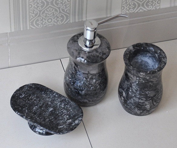 Hình ảnh thực tế bộ lọ đựng phòng tắm Kanly PK 02