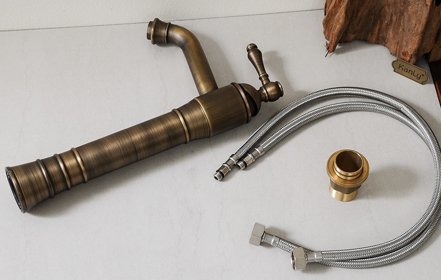 Hình ảnh thực tế vòi chậu rửa Kanly đồng thau GCA13