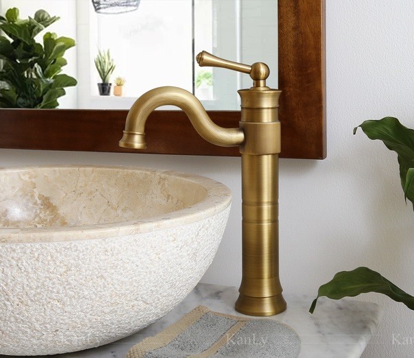 Hình ảnh thực tế vòi chậu rửa Kanly đồng thau GCA 16