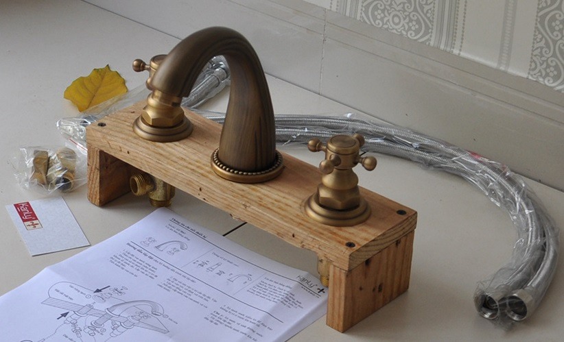 Hình ảnh thực tế vòi chậu rửa Kanly đồng thau GCB 03