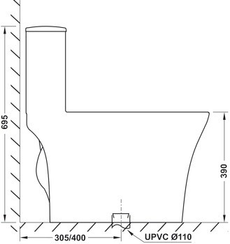 Bản vẽ bồn cầu Hafele 588.79.406 Sapporo