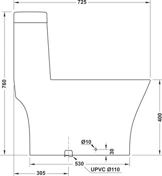 Bản vẽ bồn cầu Hafele 588.79.412 Sapporo