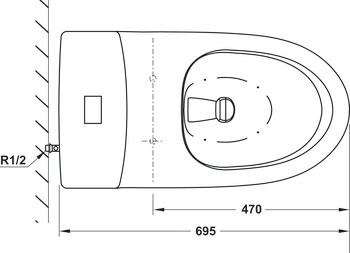 Bản vẽ bồn cầu Hafele 588.79.407 Sapporo