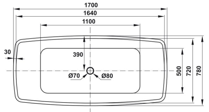 Bản vẽ bồn tắm Hafele 588.99.610 đặt sàn