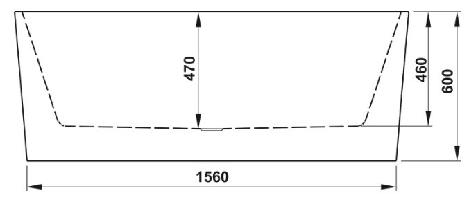 Bản vẽ bồn tắm Hafele 588.99.620 đặt sàn