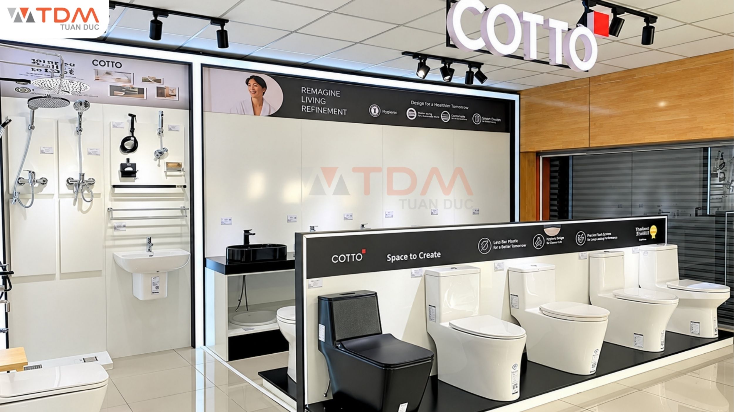 Thiết bị phòng tắm Cotto chuẩn Thái Lan bền bỉ giá tốt cho mọi công trình