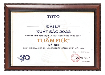 GIẢI NHÌ ĐẠI LÝ CÓ DOANH SỐ SEN VÒI CAO NHẤT KHU VỰC MIỀN NAM 2022