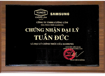 Chứng nhận đại lý samsung