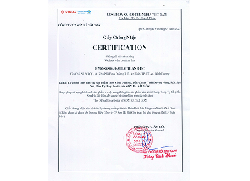 Chứng nhận đại lý sơn hà