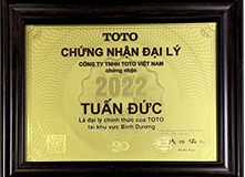 Chứng nhận đại lý TOTO 2022
