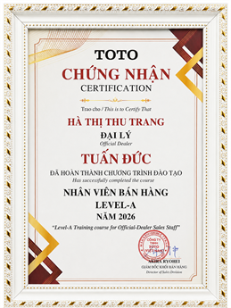 Chứng nhận nhân viên bán hàng Level-A - Hà Thị Thu Trang