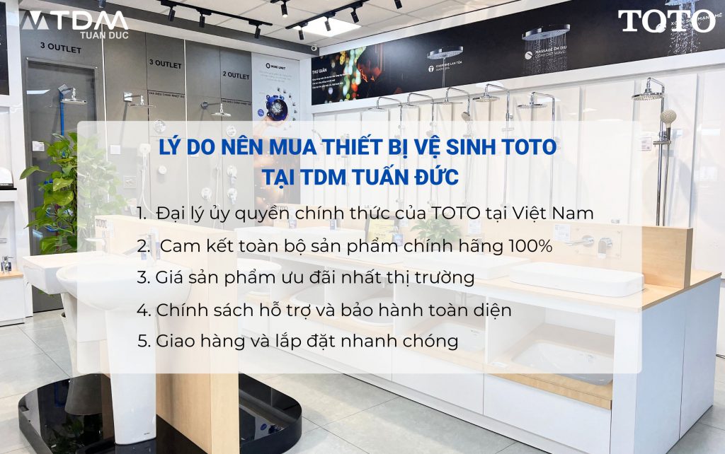 Lý do nên mua thiết bị vệ sinh TOTO tại TDM Tuấn Đức
