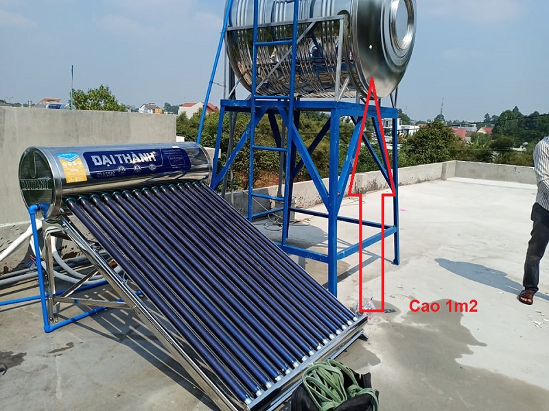 Máy năng lượng mặt trời lắp trên mái bằng