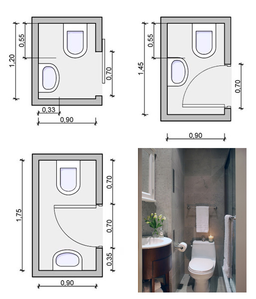 kích thước lắp đặt thiết bị vệ sinh phòng diện tích nhỏ