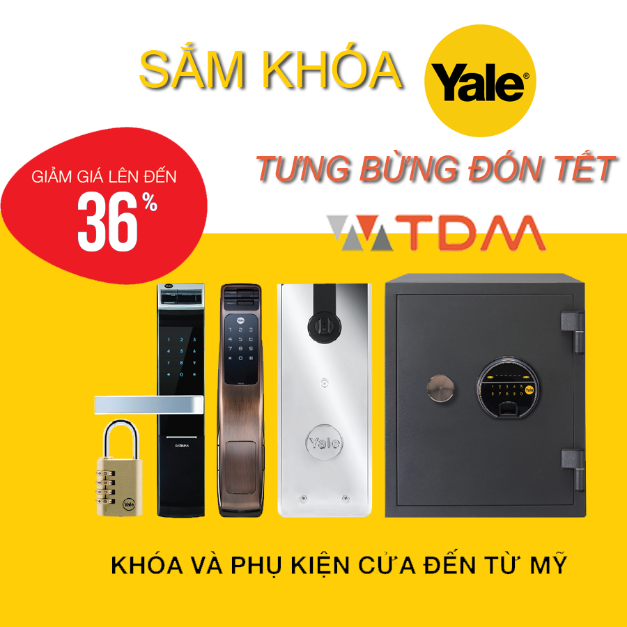 Khuyến mãi khóa cửa điện tử YALE tưng bừng đón tết 2018 – 2019