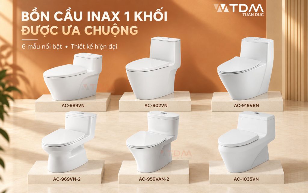 Bồn cầu INAX 1 khối được khách hàng tại Đồng Nai ưa chuộng
