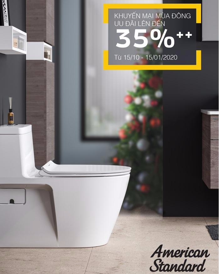 [KM] Khuyến mãi thiết bị vệ sinh American Standard cuối năm 2019 lên đến 50%