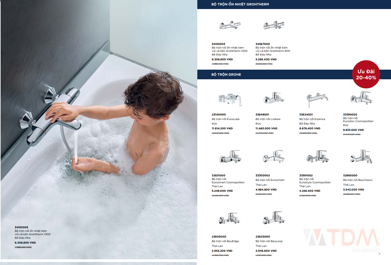 Sen tắm Grohe giảm giá