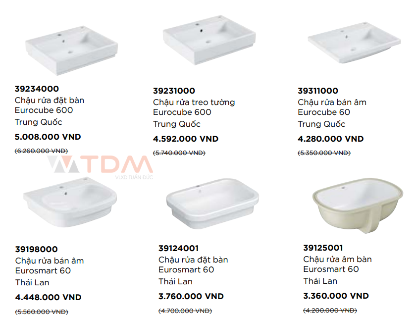 Chậu lavabo grohe giảm giá