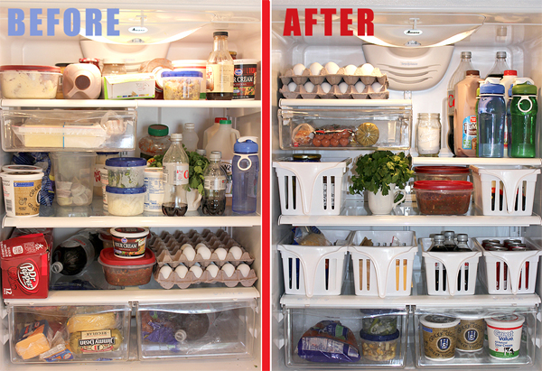 Dọn dẹp và sắp xếp lại đồ ăn trong tủ lạnh
