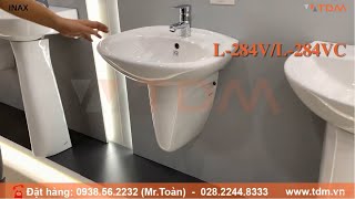 Lavabo Treo Tường Inax L-284V/L-284VC Kèm Chân Ngắn