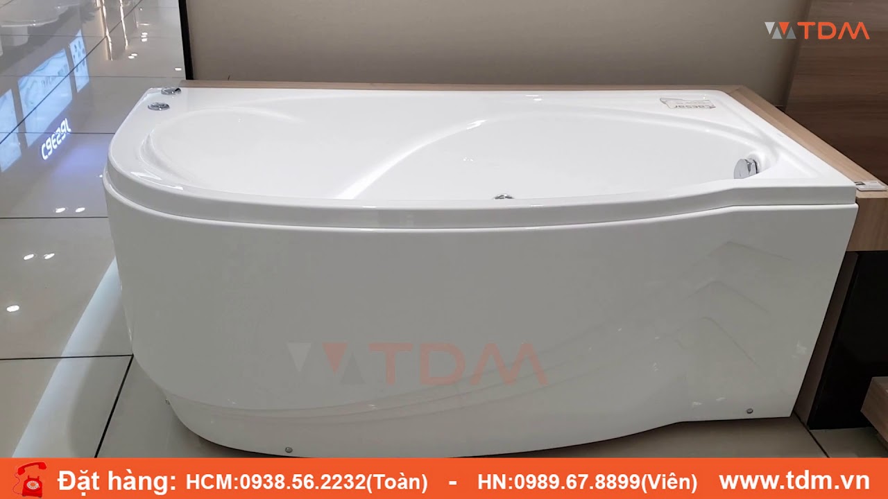 Bồn Tắm Massage 1.5M Chân Yếm CAESAR MT3350L/R