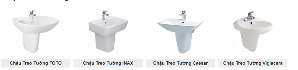 lavabo rửa mặt treo tường đẹp nhất