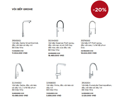 vòi bếp Grohe