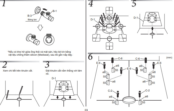 Khoan và cố định đế cầu