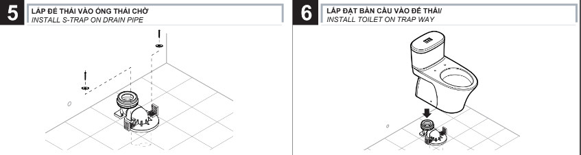 Các bước lắp đặt bồn cầu 1 khối Inax