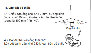 Lắp đặt đế thải bồn cầu