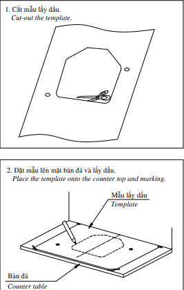 lắp đặt chậu đặt bàn TOTO