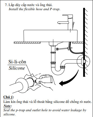 cách lắp lavabo đặt bàn đá TOTO