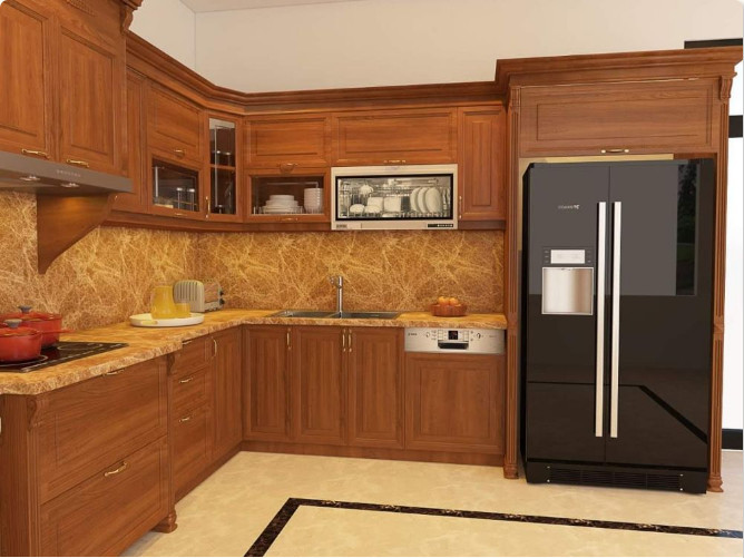 Mẫu tủ bếp hiện đại phong thủy đẹp 2024: Những ai yêu thích phong thủy và đang tìm kiếm một không gian bếp đẹp và hài hòa sẽ không thể bỏ qua mẫu tủ bếp hiện đại phong thủy đẹp